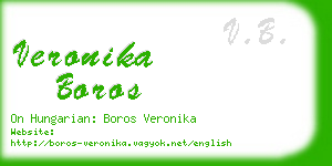 veronika boros business card